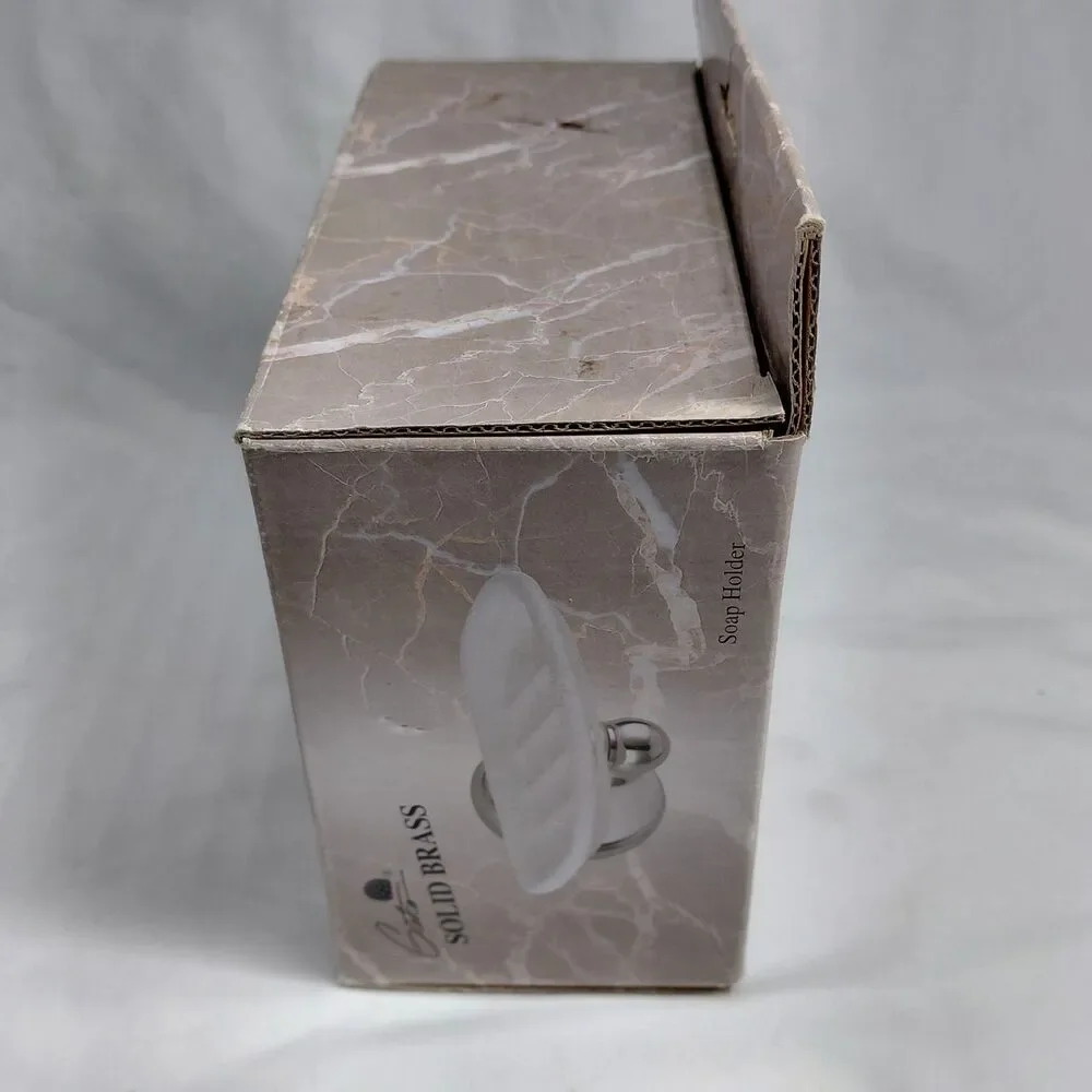 Vintage Gatco Franciscan Soap Holder Chrome Over Solid Brass New In Box NOS